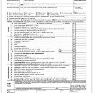 Form 1065 – U.S. Partnership Return of Income