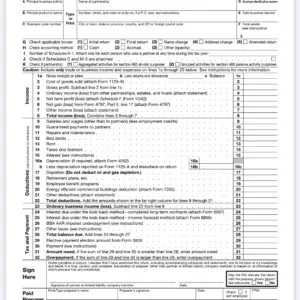 Form 1065 – U.S. Partnership Return of Income